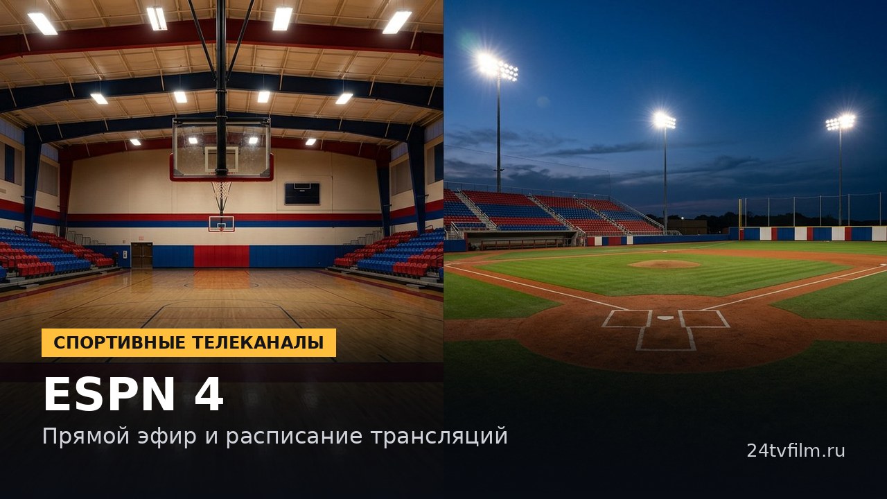ESPN 4 — смотреть онлайн прямую трансляцию эфира Обложка: ESPN 4 — Прямой эфир и расписание трансляций